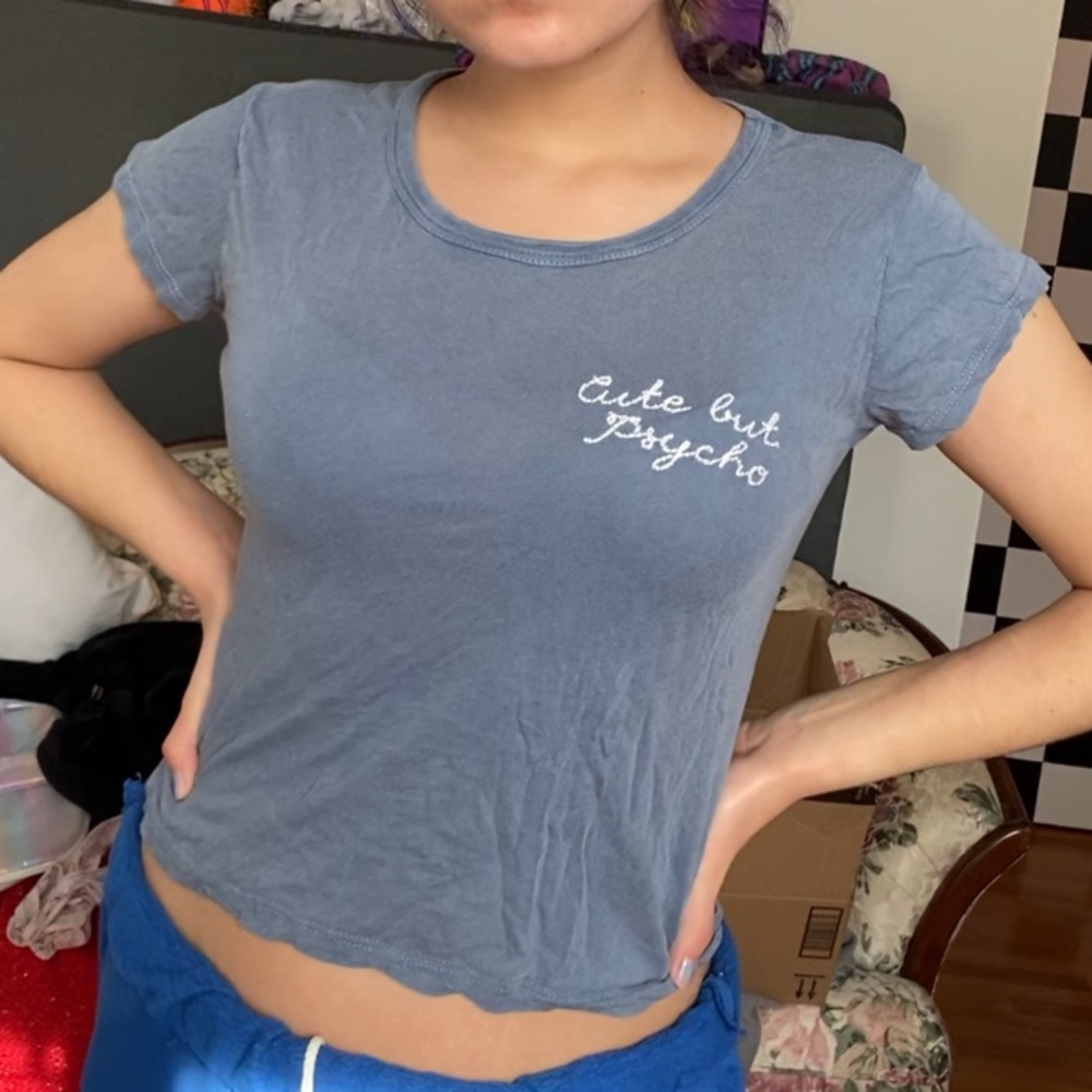 “Cute but psycho” rare Brandy Melville tee - Picture 1 of 3
